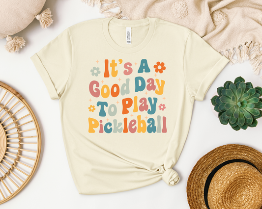 It's a Good Day to Play Pickleball Unisex Jersey Short Sleeve Tee